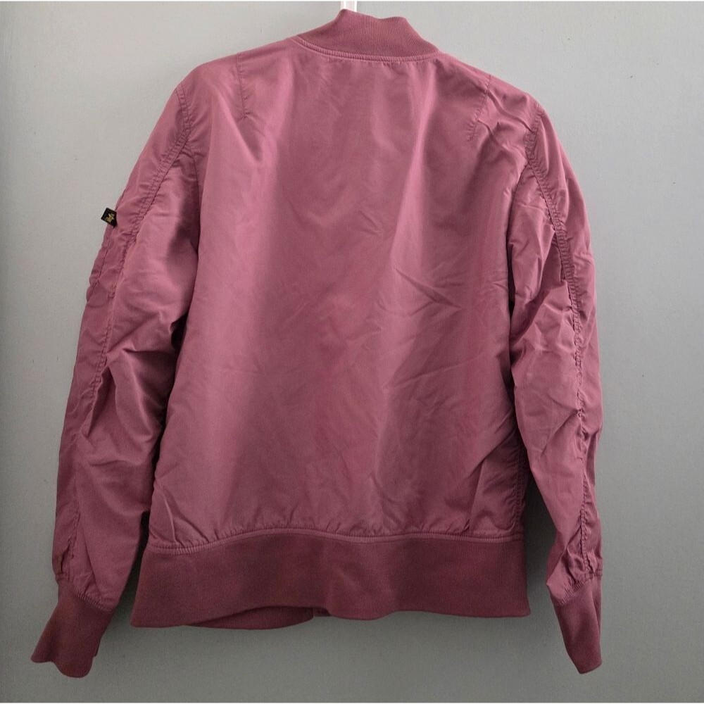 Alpha Industries Dusty Pink Nylon Flight Bomber Jacket Utility Medium - Picture 2 of 15